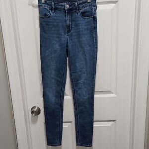 Old Navy Blue Skinny Jeans High-Rise Tapered